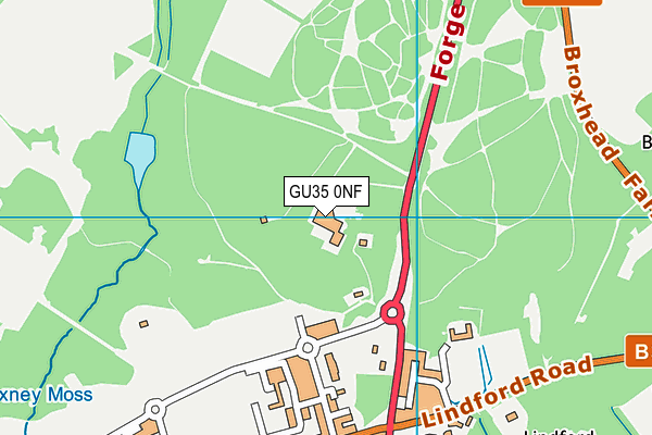 GU35 0NF map - OS VectorMap District (Ordnance Survey)