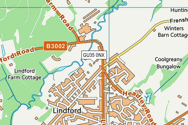 GU35 0NX map - OS VectorMap District (Ordnance Survey)