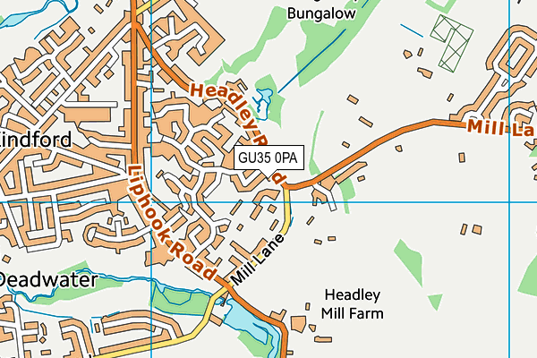 GU35 0PA map - OS VectorMap District (Ordnance Survey)