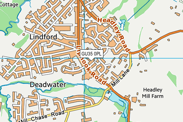 GU35 0PL map - OS VectorMap District (Ordnance Survey)