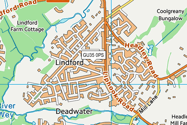 GU35 0PS map - OS VectorMap District (Ordnance Survey)