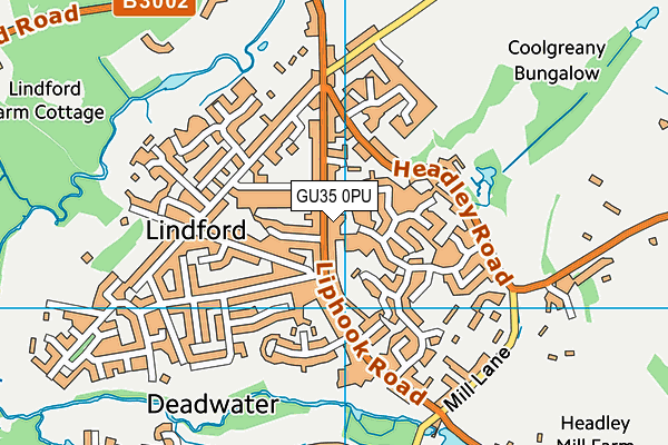 GU35 0PU map - OS VectorMap District (Ordnance Survey)