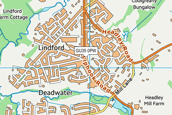 GU35 0PW map - OS VectorMap District (Ordnance Survey)