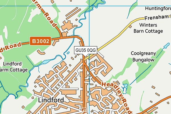 GU35 0QG map - OS VectorMap District (Ordnance Survey)