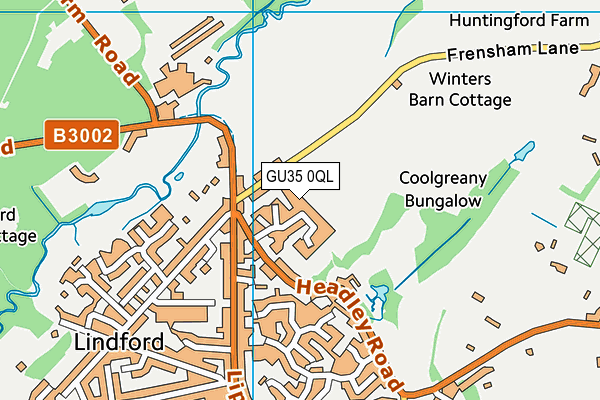 GU35 0QL map - OS VectorMap District (Ordnance Survey)