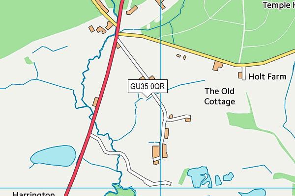 GU35 0QR map - OS VectorMap District (Ordnance Survey)