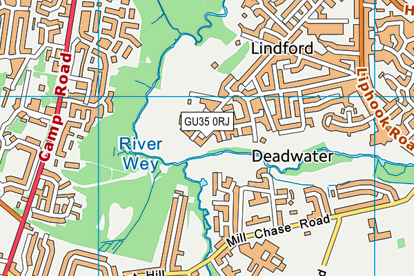 GU35 0RJ map - OS VectorMap District (Ordnance Survey)