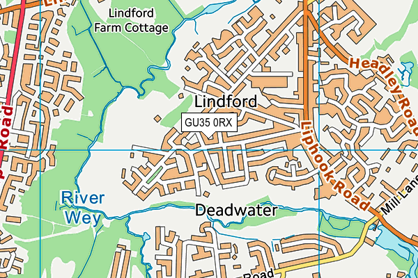 GU35 0RX map - OS VectorMap District (Ordnance Survey)