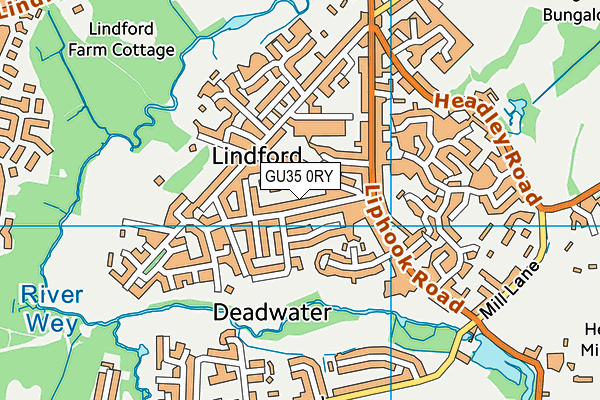 GU35 0RY map - OS VectorMap District (Ordnance Survey)