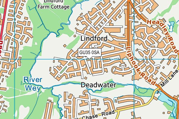 GU35 0SA map - OS VectorMap District (Ordnance Survey)