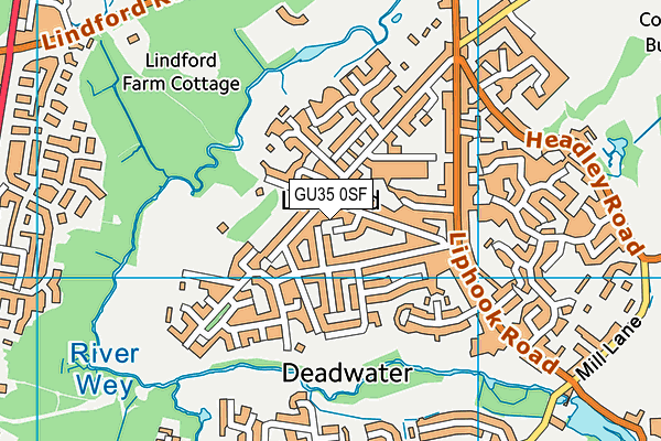 GU35 0SF map - OS VectorMap District (Ordnance Survey)