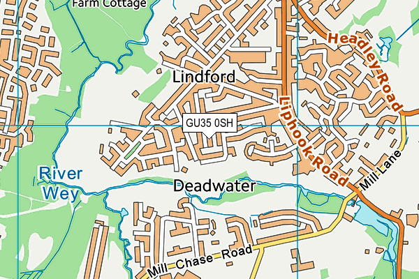 GU35 0SH map - OS VectorMap District (Ordnance Survey)