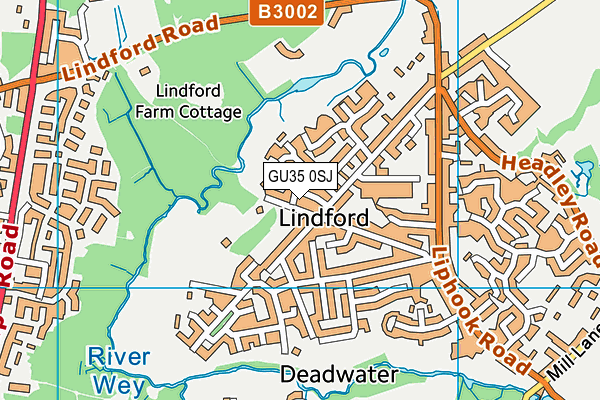 GU35 0SJ map - OS VectorMap District (Ordnance Survey)