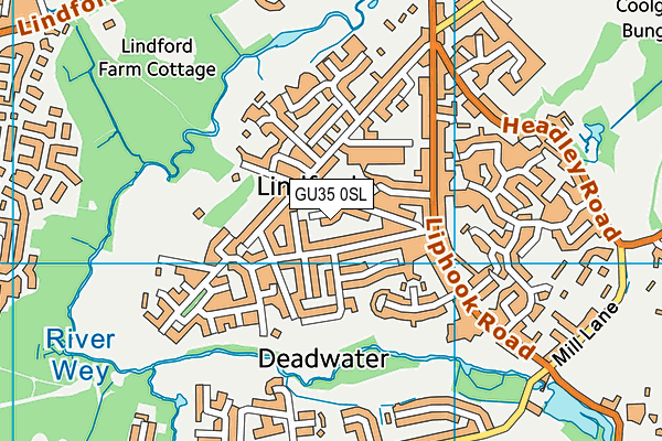 GU35 0SL map - OS VectorMap District (Ordnance Survey)