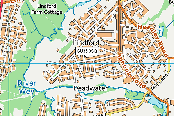 GU35 0SQ map - OS VectorMap District (Ordnance Survey)