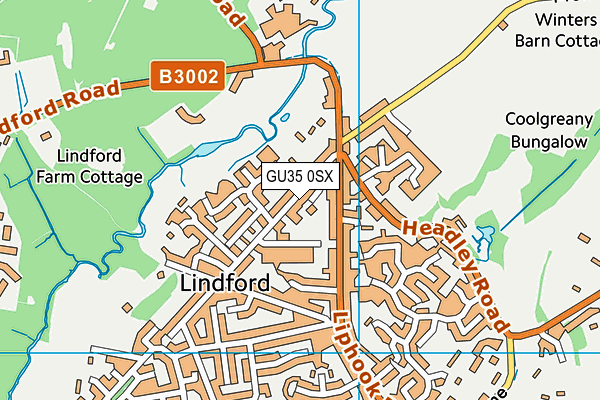 GU35 0SX map - OS VectorMap District (Ordnance Survey)