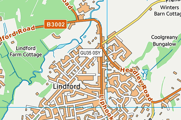 GU35 0SY map - OS VectorMap District (Ordnance Survey)