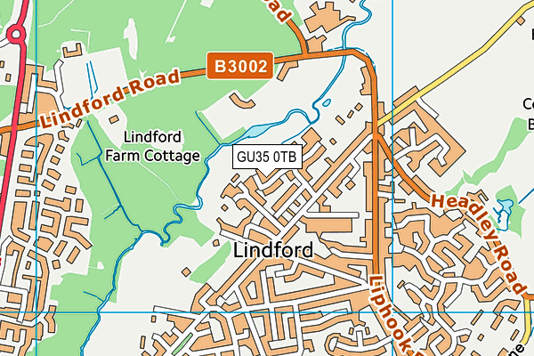 GU35 0TB map - OS VectorMap District (Ordnance Survey)