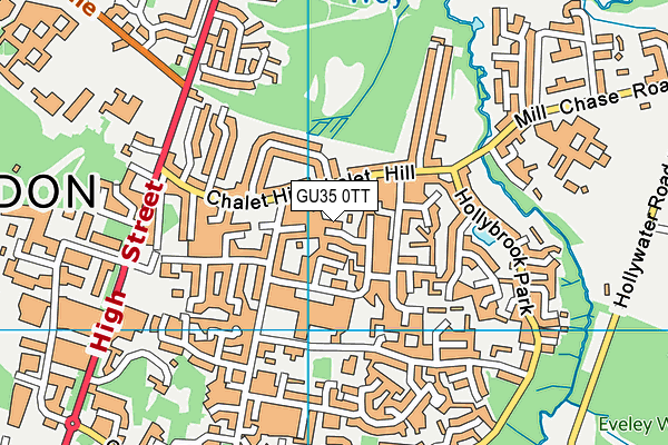 GU35 0TT map - OS VectorMap District (Ordnance Survey)