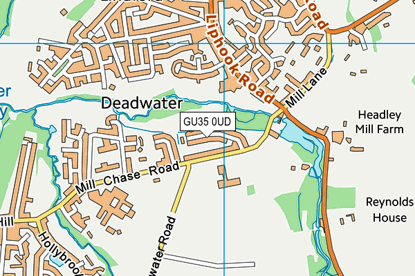 GU35 0UD map - OS VectorMap District (Ordnance Survey)