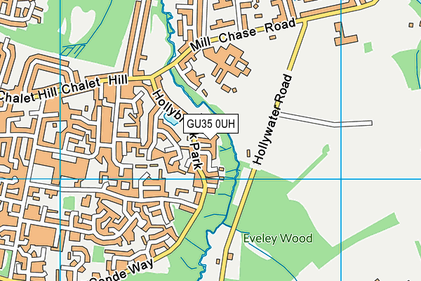 GU35 0UH map - OS VectorMap District (Ordnance Survey)