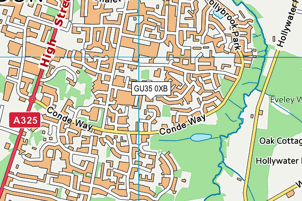 GU35 0XB map - OS VectorMap District (Ordnance Survey)