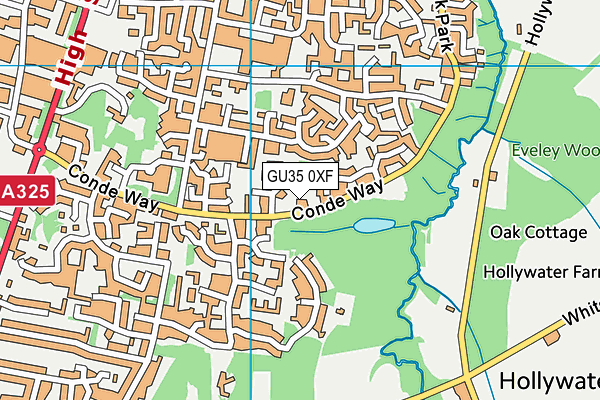GU35 0XF map - OS VectorMap District (Ordnance Survey)