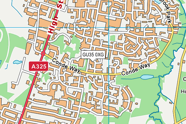 GU35 0XG map - OS VectorMap District (Ordnance Survey)