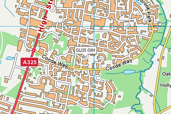 GU35 0XH map - OS VectorMap District (Ordnance Survey)