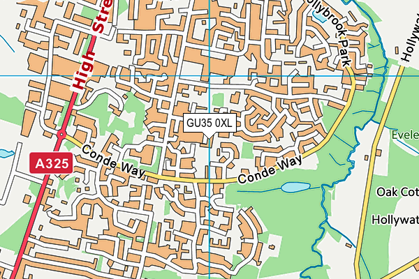 GU35 0XL map - OS VectorMap District (Ordnance Survey)