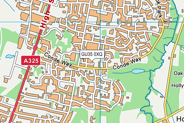 GU35 0XQ map - OS VectorMap District (Ordnance Survey)