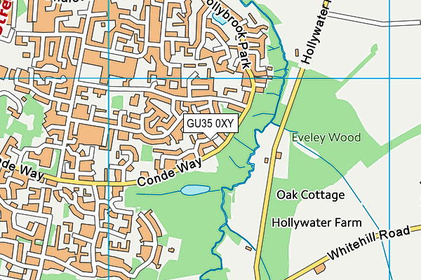GU35 0XY map - OS VectorMap District (Ordnance Survey)