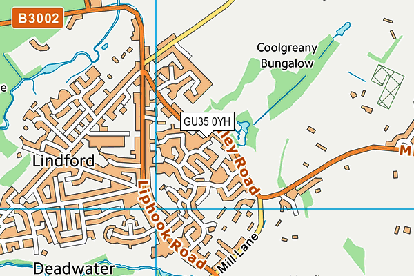 GU35 0YH map - OS VectorMap District (Ordnance Survey)