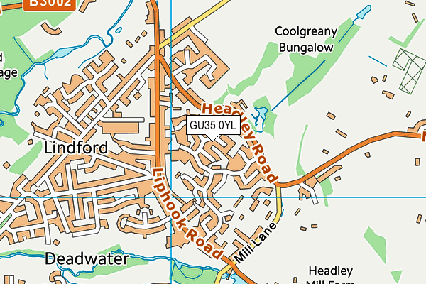 GU35 0YL map - OS VectorMap District (Ordnance Survey)