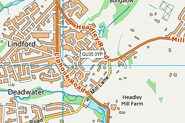 GU35 0YP map - OS VectorMap District (Ordnance Survey)