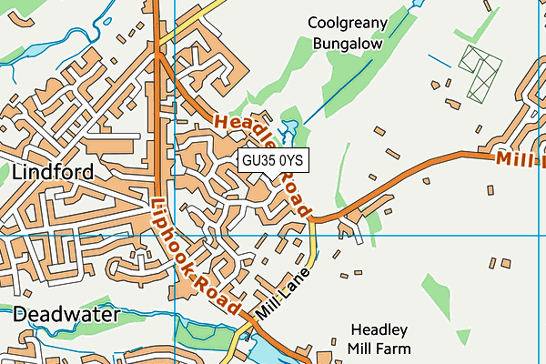 GU35 0YS map - OS VectorMap District (Ordnance Survey)