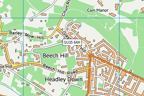 GU35 8AH map - OS VectorMap District (Ordnance Survey)