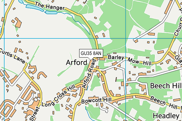 GU35 8AN map - OS VectorMap District (Ordnance Survey)