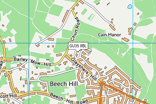 GU35 8BL map - OS VectorMap District (Ordnance Survey)