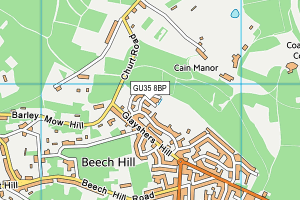 GU35 8BP map - OS VectorMap District (Ordnance Survey)