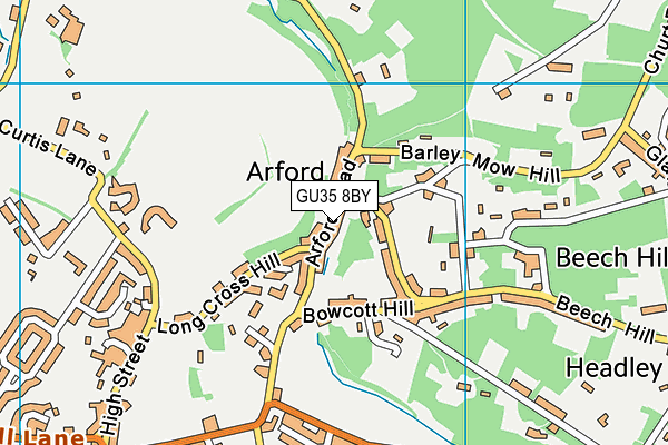 GU35 8BY map - OS VectorMap District (Ordnance Survey)