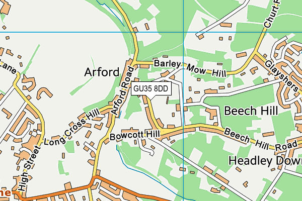 GU35 8DD map - OS VectorMap District (Ordnance Survey)