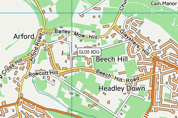 GU35 8DG map - OS VectorMap District (Ordnance Survey)