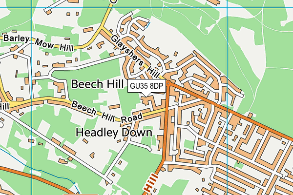 GU35 8DP map - OS VectorMap District (Ordnance Survey)