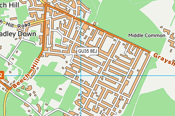 GU35 8EJ map - OS VectorMap District (Ordnance Survey)