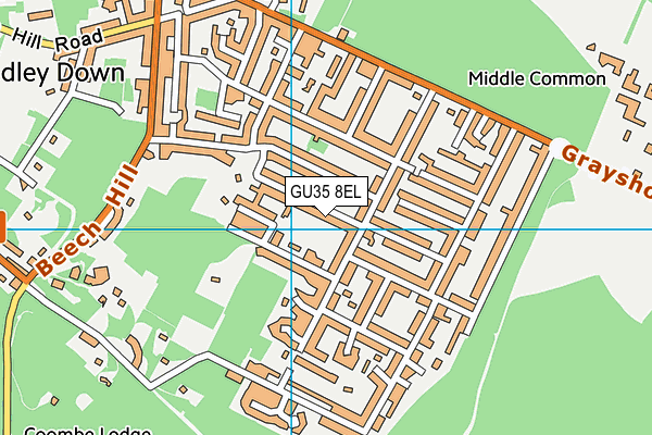 GU35 8EL map - OS VectorMap District (Ordnance Survey)