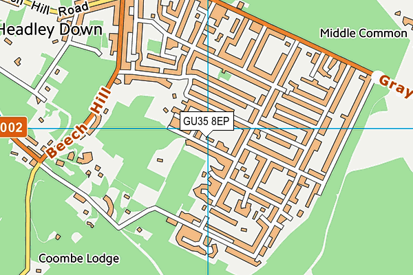 GU35 8EP map - OS VectorMap District (Ordnance Survey)