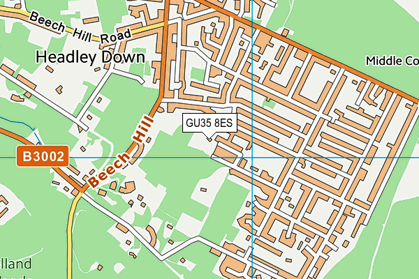 GU35 8ES map - OS VectorMap District (Ordnance Survey)