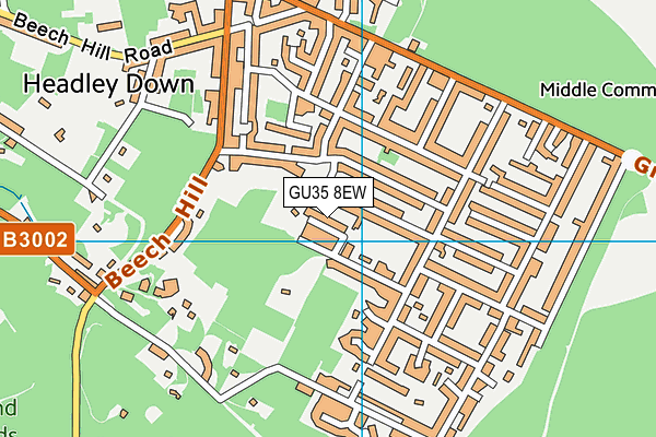 GU35 8EW map - OS VectorMap District (Ordnance Survey)