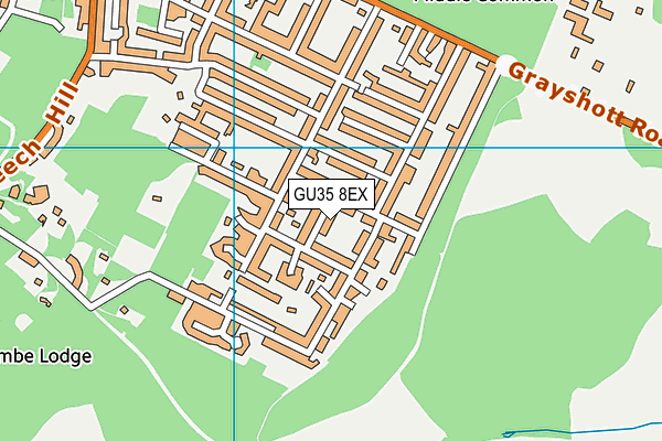 GU35 8EX map - OS VectorMap District (Ordnance Survey)